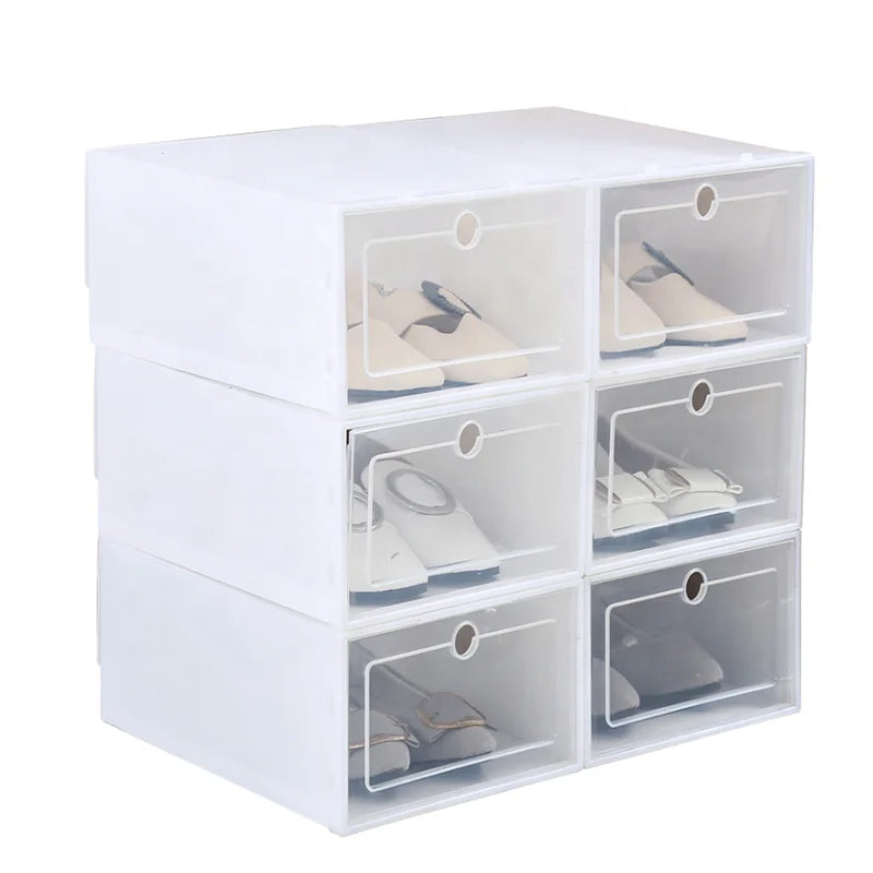 Sneaker Boxes Shoe Container Organizer Stackable Plastic Shoe Storage Box for Men Women MegaBDM