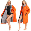 Custom Logo Men Women Oversized Long Outdoor Jacket Fleece Coat Quick Dry Hooded Poncho Waterproof Beach Swim Surf Changing Robe