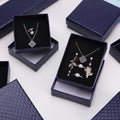 Simple Gift Jewelry Packaging Paper Box Earring Necklace Storage case Black Paper Jewelry Box Personalized Custom logo