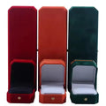 Wholesale Handmade Fashion Classical Luxury Rectangle Velvet Bangle Bracelet Necklace Gift Boxes Jewelry Storage Set Snap