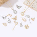 14K Gold Plated Brass Gourd Shaped Shell Pendant Charms Trendy for Jewelry Making