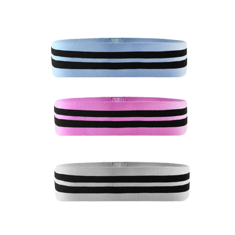Custom Printed Ombre Gradient Fabric Yoga Gym Exercise Fitness Legs Thigh Glute Booty Hip Fabric Elastic Loops Resistance Bands