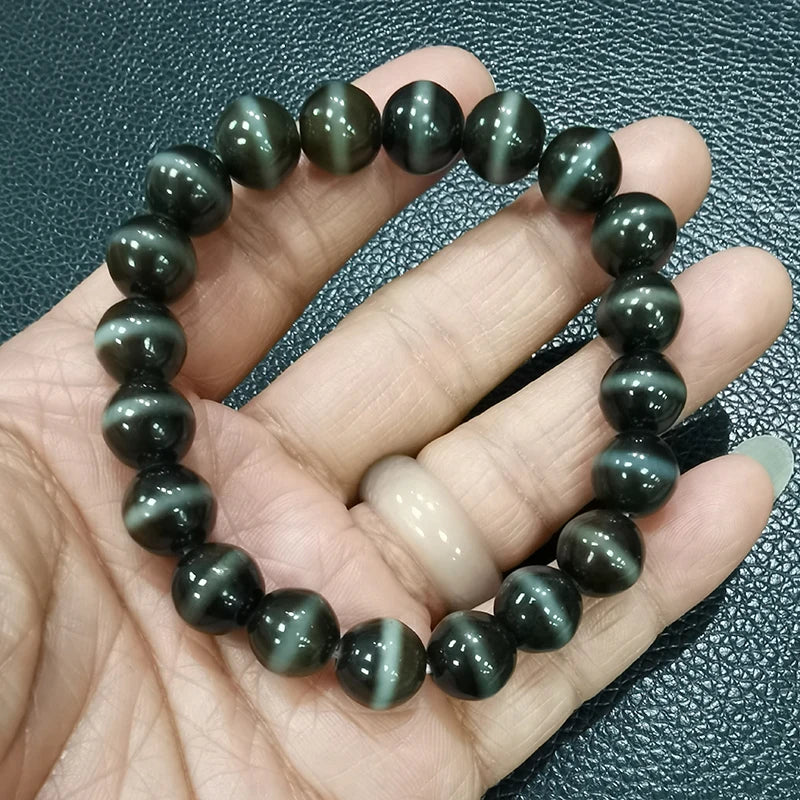 Stone Made Line Beads Dzi Beads Beaded Male Bracelets 10MM Beads