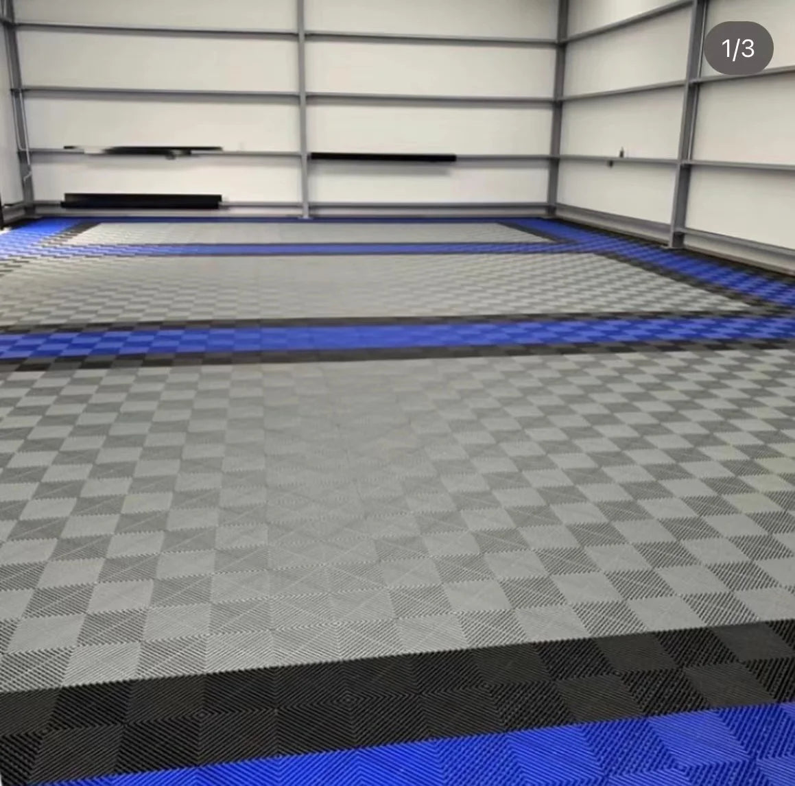 PP Interlocking Garage Floor Tiles for SUV Cars-Modern Design Click Lock Installation Waterproof Vinyl Flooring
