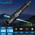Self Defense T30R 460LM White Laser Beads Rechargeable USB LED Tactical Torch Light Aluminum Alloy IP68 Waterproof Camping