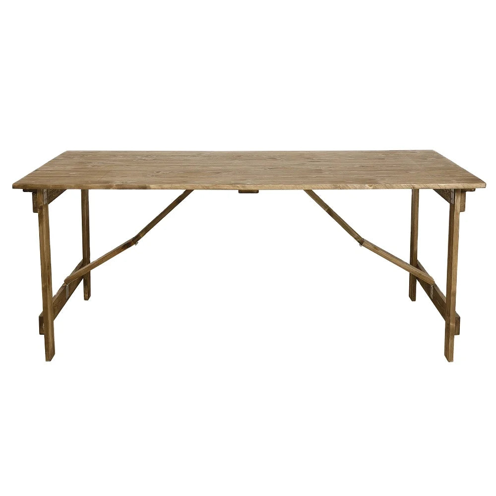 Folding Pine Wood Farm Table