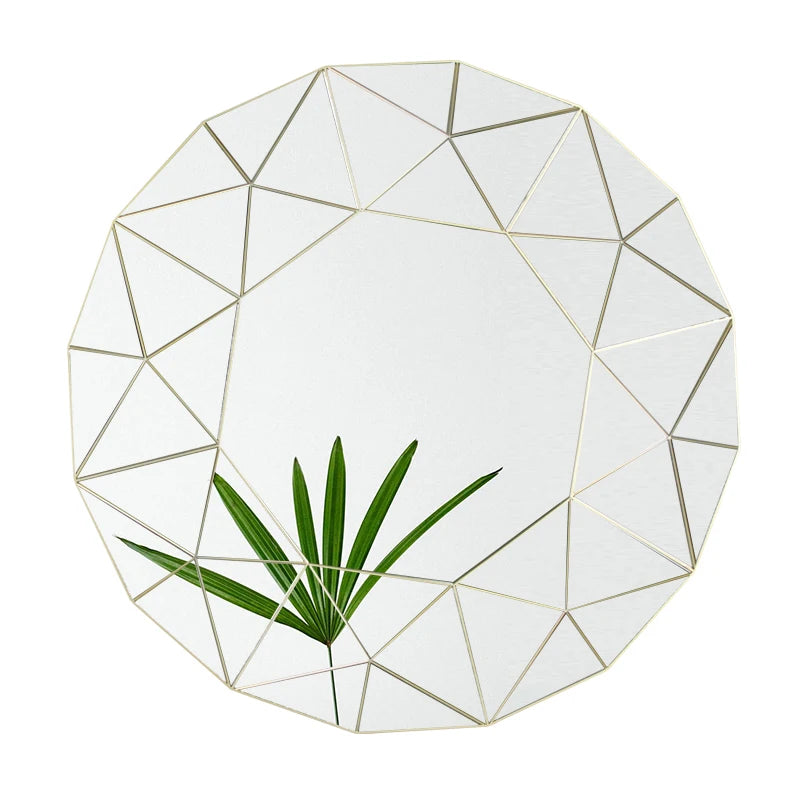 Modern Gold Color Custom Shape Decorative Wall Mirror Simple Vintage Style for Hotel Home or Bathroom Wall Decor Framed