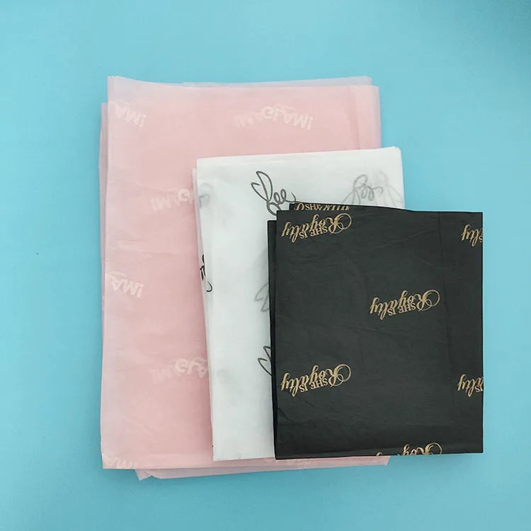 Customized Printed Packaging Tissue Wrapping Paper With Logo for Clothes Flowers Gifts