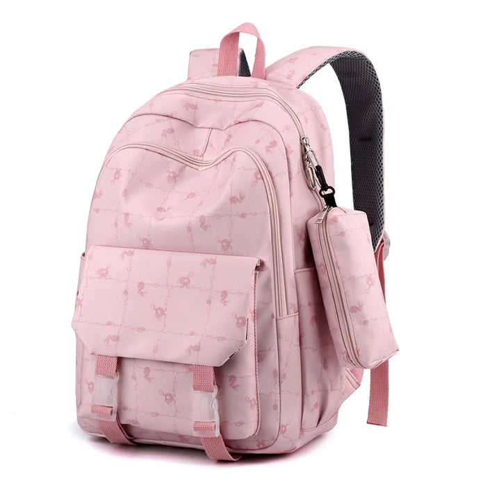 Large Capacity Junior High School Student Backpack with Load Reduction Simple Fashion Design for Leisure Travel and Outdoor Use