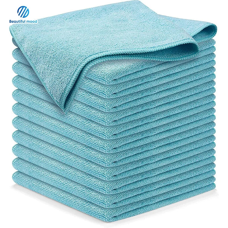 Premium Quality Microfiber Cleaning Cloths Lint-Free for Multi-Surface Use-for Kitchens Bathrooms Automotive Glass Cleaning