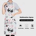 Topjlh Sublimation Blank Linen Apron With Pocket Customizable White Kitchen Apron for Heat Transfer Printing Kitchen Use