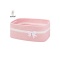 KUYUE Christmas Woven Fabric Basket Empty Storage Basket with Gift Bags Ribbons for Decorations and Gifts