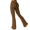 ZC005 Women's High-Waisted Yoga Flare Pants V Cut Stretch Soft Scrunch Back XL Size Quick Drying Leggings for Dancing