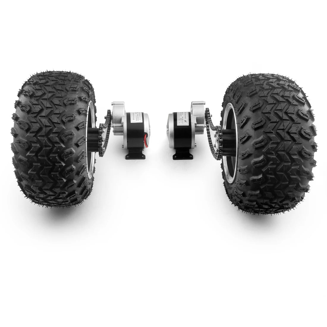 DIY Electric Tricycle Rickshaw Flat Car 10x6.0 Inch off Road Fat Tire Dual Drive 250W Brush Gear Motor Kit