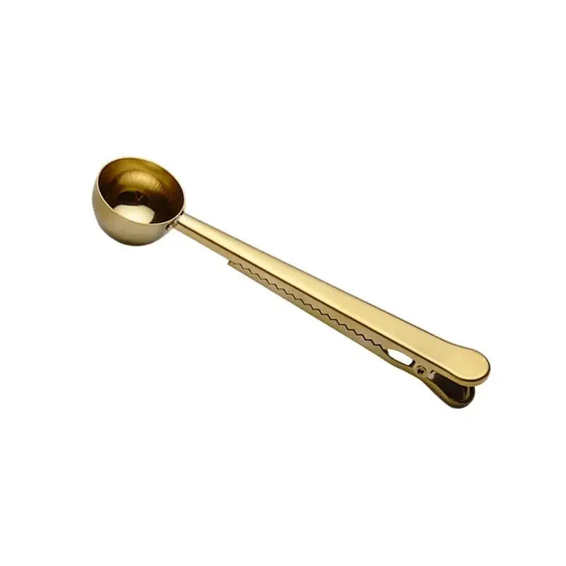 Stainless Steel Coffee Bean Measuring Spoon Scoop with Bag Clip MegaBDM