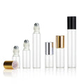 In Stock 3ml 5ml 10ml clear Roller Perfume Bottle Glass Roll on Essential Oil Tubular Bottle With Metal Roller and Metal Cap