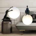 Humanoid Holding Design Resin Table Lamps Wholesale Black Luxury Modern Table Lamp for Living Room Home Decor