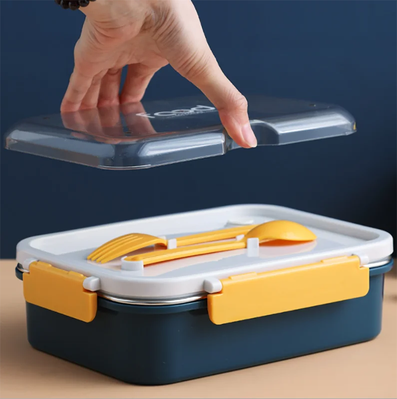 304 18/8 Stainless Steel Lunch Box with Compartment with PP Shell
