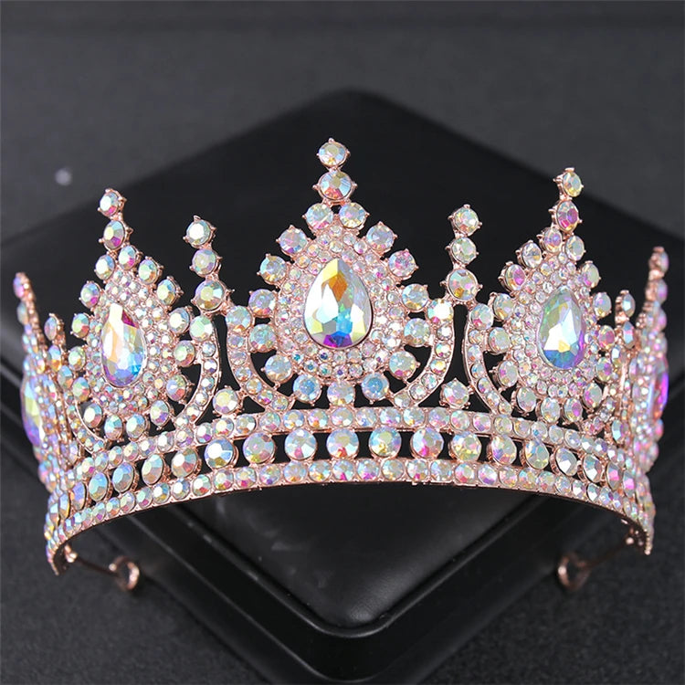Women's Luxury Exquisite Alloy Rhinestone Bride Princess Crown Bridal Hair Accessories Fashion Wholesale