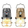 2025 Most Popular Hot Selling Portable Hanging Warm and Cold Lighting Firefly Atmosphere Retro Led Camping Light With Clock