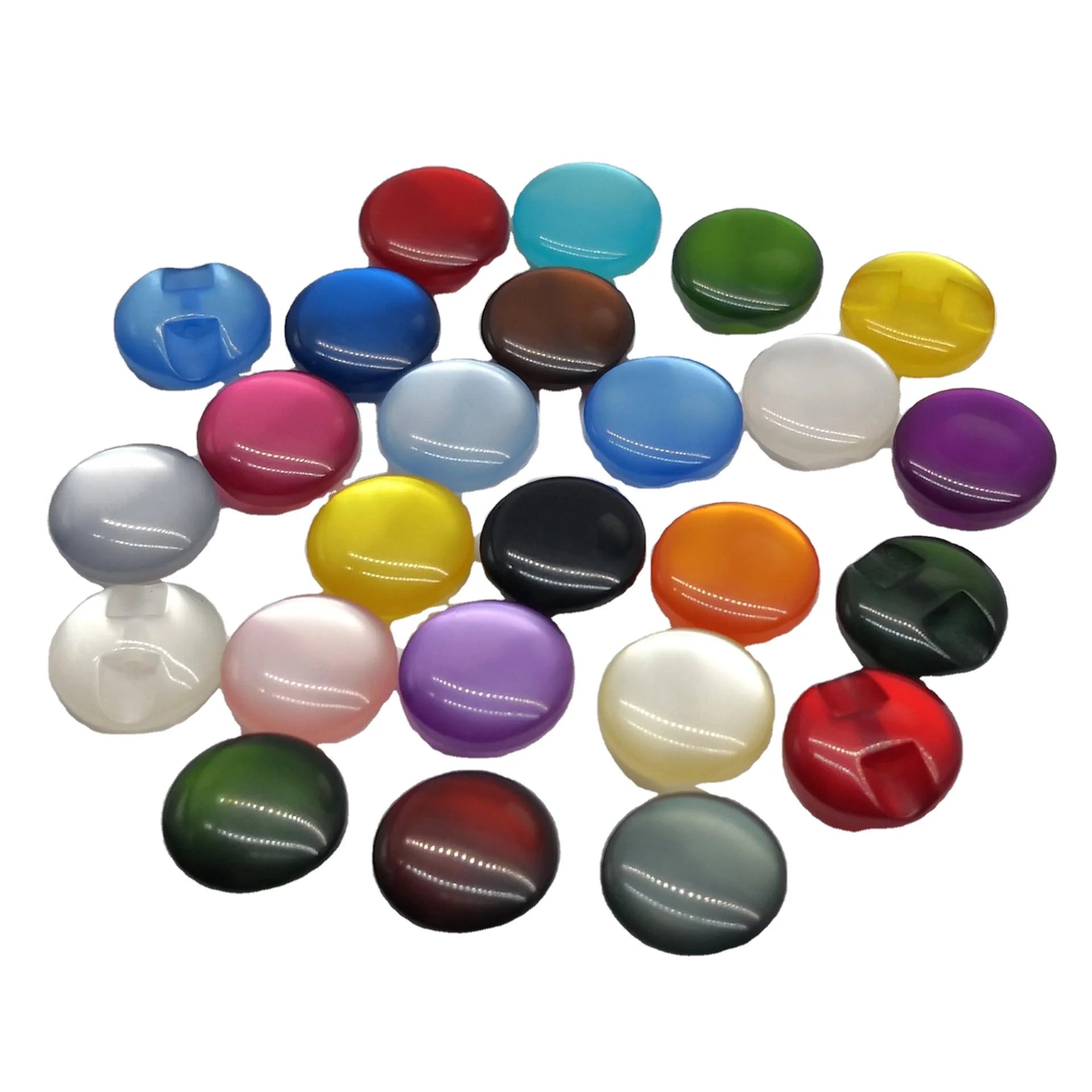 Diy Cheongsam Pearlescent Sewing Novelty Craft Garment Buttons Invisible Hole Resin Shirt Imation clear Glass Buttons for Coat
