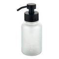 Longan Custom Logo Empty 400ml Glass Hand Soap Dispenser Frosted Clear Bottle With Stainless Steel Foaming Pump Dispenser