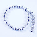 Silver Bangle Bead Bracelets Mirror Polish Sterling Silver Fine Jewelry for Girls Heart-shaped Ball Chain Bracelet Parties Gifts