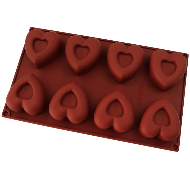 Valentine's Day Love Heart Silicone Mold 3D Cake Molds
