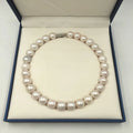 13-14 mm Biggest Round Nature Freshwater Pearl Choker Necklace Nice Heart CLASP for Women Knotted Beads