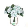 Single Rose Flower China Silk Wedding Decoration Green Plant Simulation Crafts Artificial Flower