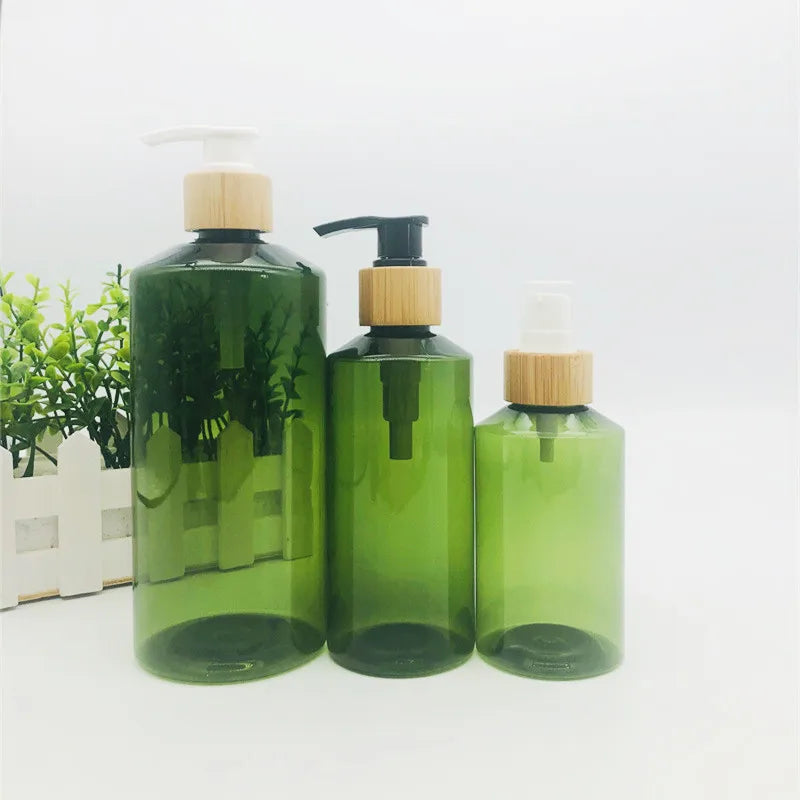 100ml 200ml 300ml 400ml 500ml Amber Green boston Round Transparent Lotion Pump Cosmetic Shampoo Cosmetic Shower Gel Pump Bottle