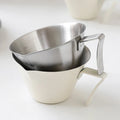 Wholesale White Mini Espresso Cups with Spout Stainless Steel Espresso Dosing Measuring Cup Coffee Accessories