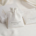 PandaSew Custom Drawstring Bag with logo Suede Velvet Flap Bag for Bracelet Necklace Jewelry Packaging Fabric Pouch