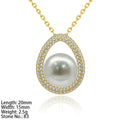 Trendy Fine S925 Silver 925 Freshwater Pearl Jewelry Necklace Gold Plated Pendant