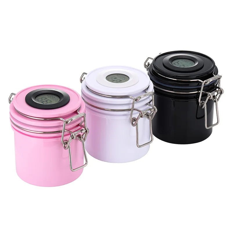 Wholesale Glue Storage Tank With Temperature Humidity Eyelash Extensions Glue Storage Hygrometer Lash Adhesive Dry Container