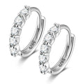 NEW Wholesale Fashion Rose Gold Cubic Zirconia Hoop Earrings 925 Silver 10mm Earring Hoops Women Round Cartilage Earring Jewelry