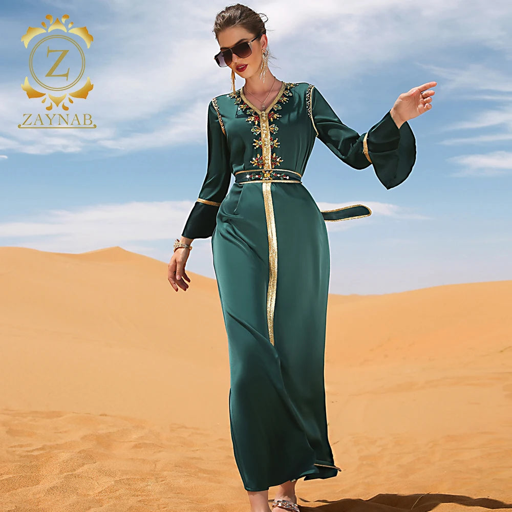 Zaynab Wholesale African Women Kaftans Abaya Occasion Newest Arabic Nigerian Kaftan Jalabiya for Women