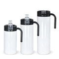 Sports Lid Skinny Straight 12/15/20 oz Stainless Steel Tumbler Mug With Screw on Lid Handle Lid