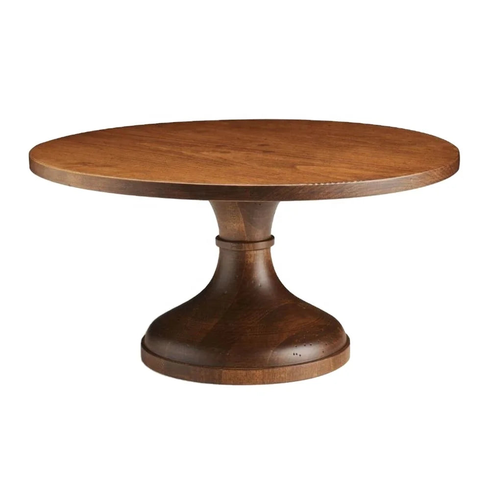 Rustic Wood Cake Stand Solid Wood Cake Dessert Snacks Stand Food Plate