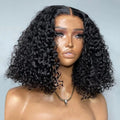 Cheap 14 Inch Wear and Go Glueless Wigs Human Hair Pre Plucked Water Curly Wave Bob Wig Human Hair Wigs 180% Density