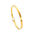 Open Arm Stainless Steel Bangles Bracelet Custom Logo Engraving 4mm Blank Flexible Women's Fashion Armband