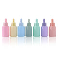 In Stock 20ml 30ml 40ml 50ml Colored 1oz Glass Dropper Bottle for Cosmetic Frosted Serum Bottles