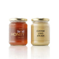 Manufacture Custom Water Resistant Paper Adhesive Food Honey Bottle Seal Clear Material Label Sticker