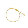 Chris April Original Design Female Pvd Gold Plated 316L Stainless Steel Simple Student Adjustable Anklet
