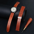 Wholesale Luxury 19mm Genuine Leather Watchband Strap Men's Women's Sport Watchband 18mm 22mm Vegetable-Tanned Leather Band Gift
