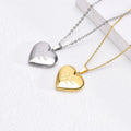 Dainty 18K Gold Plated Stainless Steel Unisex Romantic Style I Love You Photo Frame Locket Heart Pendant Necklace Sublimation