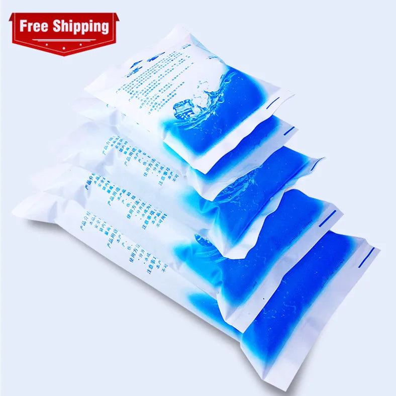 10Pcs Reusable Ice Bag Water Injection Icing Cooler Bag Pain Cold Compress Drinks Refrigerate Food Keep Fresh Gel Dry Ice Pack