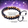 Handmade Natural Healing Picture lava Gem Stone Crystal Beads 6mm Beaded 2 Rows Bracelet Men Women Jewelry Accessories