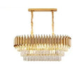 Modern Crystal Chandelier Light Luxury Simple Aluminum Lighting Villa Restaurant Living Room Licht Hotel Lamp