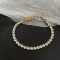 Luxury Cz Tennis Bracelet Stainless Steel Non Tarnish Fine Jewelry
